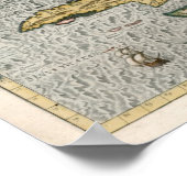 Poster Carte des îles Carrières 1579 (Coin)