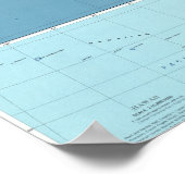 Poster Carte des îles Hawaiiennes (Coin)