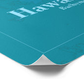 Poster Carte des îles Hawaiiennes (Coin)