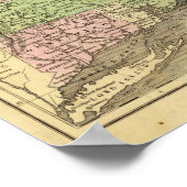 Poster Carte des Jeux olympiques des États de l'Est (Coin)