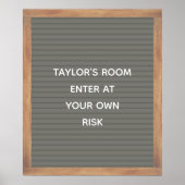 Poster Carte des lettres grises Signer un message personn (Devant)