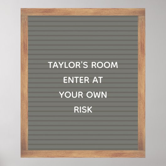 Poster Carte des lettres grises Signer un message personn (Devant)