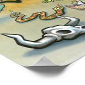 Poster Carte des loisirs du Texas (Coin)