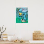 Poster Carte des loisirs du Wisconsin (Cuisine)