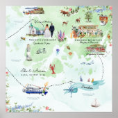 Poster Carte des Mariages Suède (Devant)