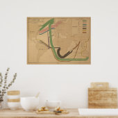 Poster Carte des migrations mondiales [traduit] (Cuisine)