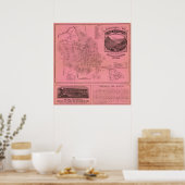 Poster Carte des montagnes blanches (Cuisine)
