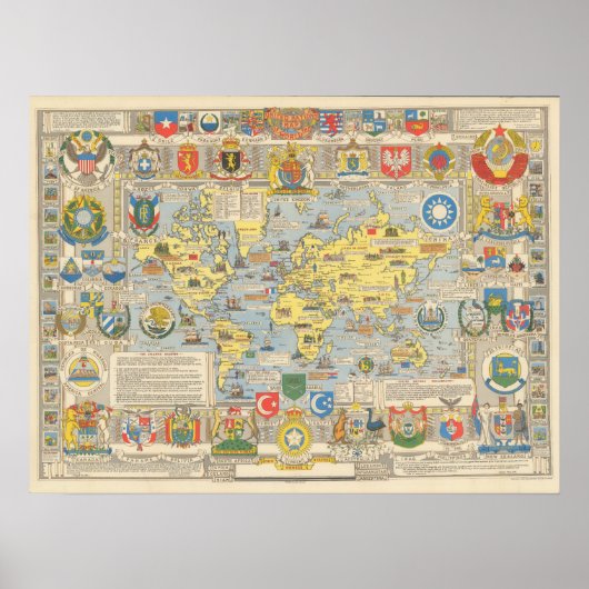 Poster Carte des Nations Unies (Devant)