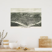Poster Carte des oiseaux de Cincinnati - 1900 (Henderson) (Cuisine)