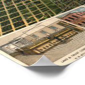 Poster Carte des oiseaux de Houston, Texas (1891) réimpre (Coin)