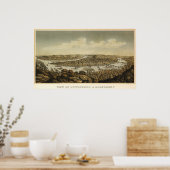 Poster Carte des oiseaux de Pitsburgh - 1874 (Krebs) BigM (Cuisine)