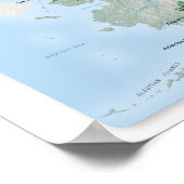 Poster Carte des parcs nationaux des États-Unis (Coin)