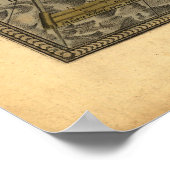 Poster Carte des Pays-Bas 1570 - Abraham Ortelius (Coin)