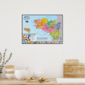 Poster Carte des pays historiques de Bretagne (Cuisine)
