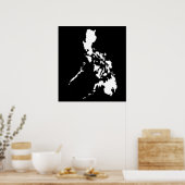 Poster Carte des Philippines (Cuisine)