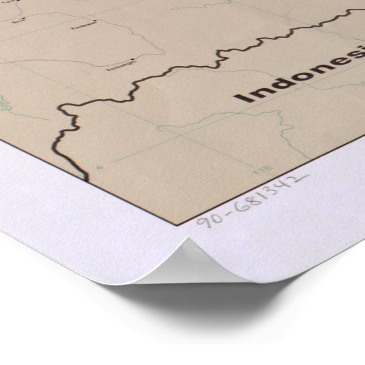 Poster Carte des Philippines (1990) (Coin)