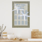 Poster Carte des places de mariage de Starfish Beach (Cuisine)