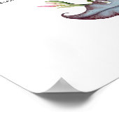 Poster Carte des places pour dîner mariage de fleurs trop (Coin)