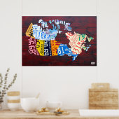 Poster Carte des plaques canadiennes Édition 2 (Cuisine)