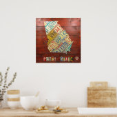 Poster Carte des plaques de licence de Géorgie Imprimer (Cuisine)