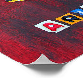 Poster Carte des plaques de licence de l'Arizona (Coin)