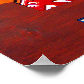 Poster Carte des plaques de licence de l'Arkansas Imprime (Coin)