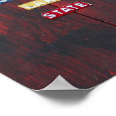 Poster Carte des plaques de licence du Michigan 2017 (Coin)