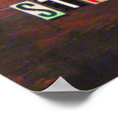 Poster Carte des plaques de licence du Michigan Imprimer (Coin)