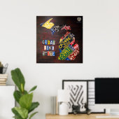 Poster Carte des plaques de licence du Michigan Imprimer (Bureau à domicile)