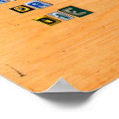 Poster Carte des plaques de licence du New Hampshire (Coin)