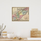 Poster Carte des Pocohontas, comtés de Greenbrier (Cuisine)