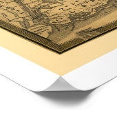 Poster Carte des premiers chemins de fer 1831 (Coin)