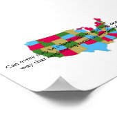 Poster Carte des quatre couleurs (Coin)