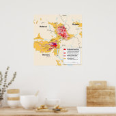 Poster Carte des radiations de Tchernobyl du manuel de la (Cuisine)