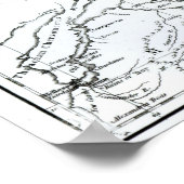 Poster Carte des régions d'Europe et d'Asie (Coin)