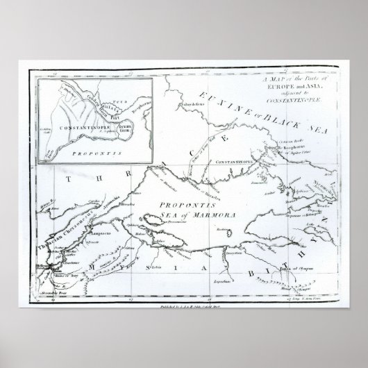 Poster Carte des régions d'Europe et d'Asie (Devant)