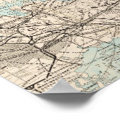 Poster Carte des rois, reines, Long Island (Coin)