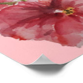 Poster Carte des sièges du Mariage floral "Hollyhock". Po (Coin)