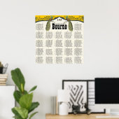 Poster Carte des sièges Inséparables de la marine et de l (Bureau à domicile)