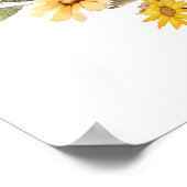 Poster Carte des sièges mariage de couronnes fleurs sauva (Coin)