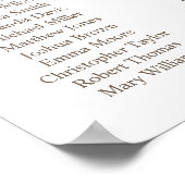 Poster Carte des sièges mariages aquarelle tropicale vert (Coin)