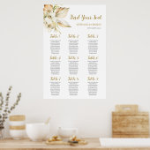 Poster Carte des sièges Mariages du désert de Boho (Cuisine)