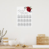 Poster Carte des sièges Mariages floraux de la Bourgogne  (Cuisine)