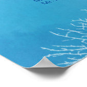 Poster Carte des sièges pour le dîner de mariage de plage (Coin)