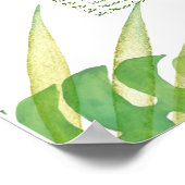 Poster Carte des sièges pour mariages feuille tropicaux (Coin)