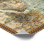 Poster Carte des stéréotypes - Asie (Coin)