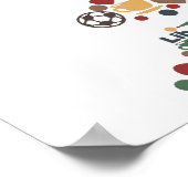 Poster Carte des symboles de l'Angleterre (Coin)