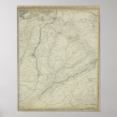 Poster Carte des systèmes fluviaux (Devant)