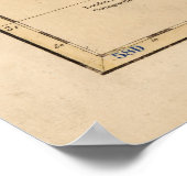 Poster Carte des terres du Canada (Terre Sainte) (1760) (Coin)