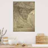 Poster Carte des Terres Mythiques du Minnesota (Cuisine)